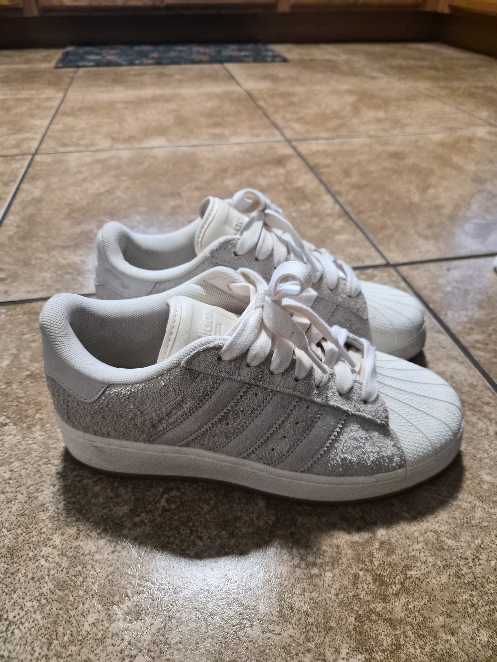 Adidas Women’s White Suede Superstar Sneakers